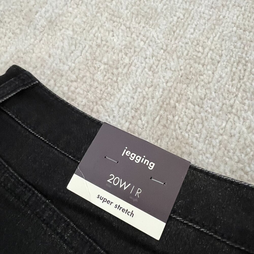 NWT Ava & Viv Super Stretch Jeggings Skinny Jeans 20W Black Boho - Picture 9 of 11